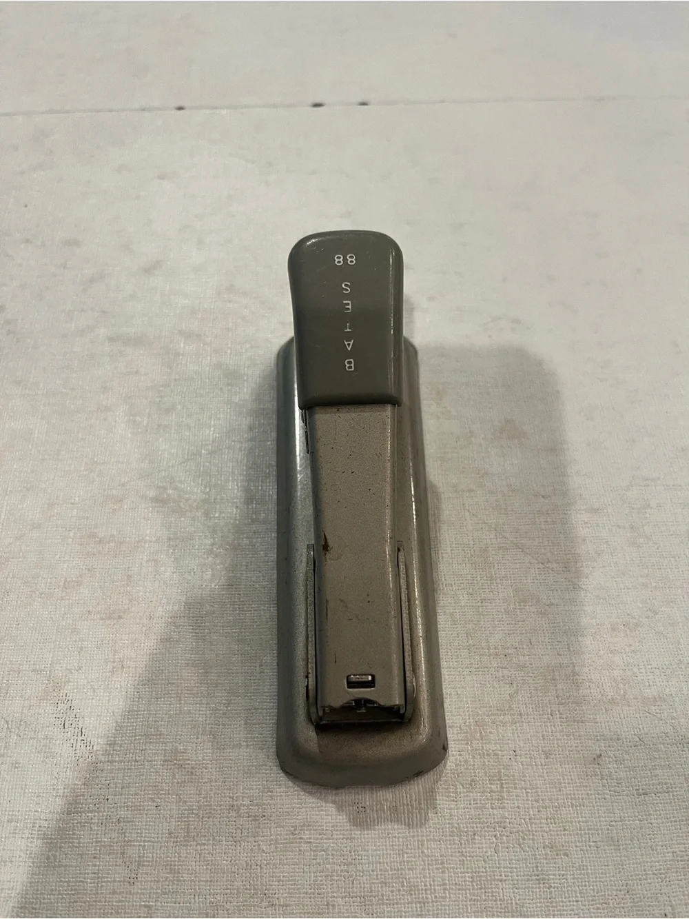 Vintage 88 Bates gray and silver small size stapler. Made in USA.